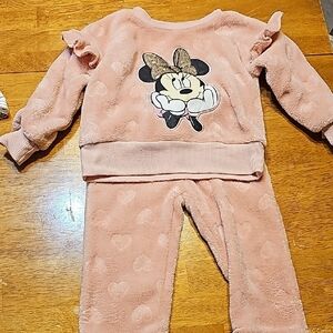 Disney Minnie Mouse Pink Fuzzy Set